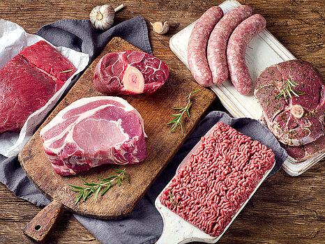 Carne fresca y derivados Partes de carnes con distintos procesados