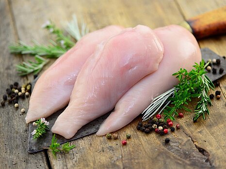 poultry partes de aves de corral aliñadas